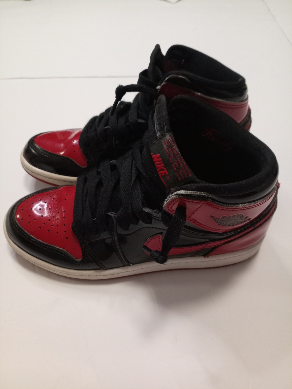 Nike Kids' High-Top Sneakers in Red and Black